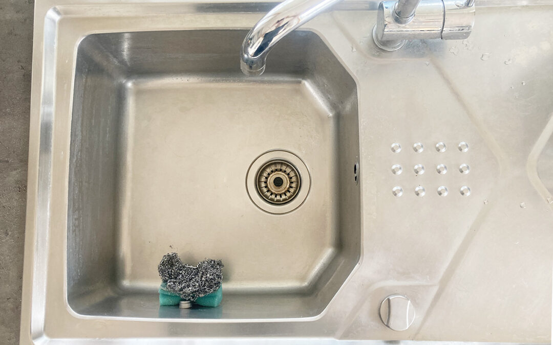 image shows clean sink